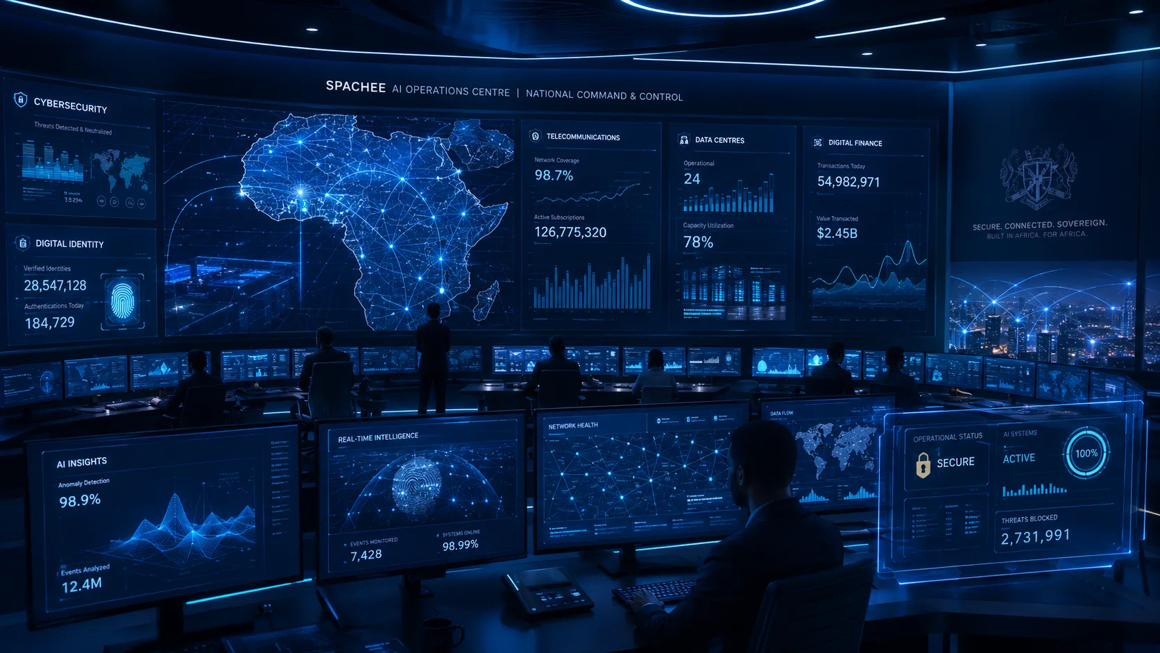 Spachee AI operations centre and national command environment